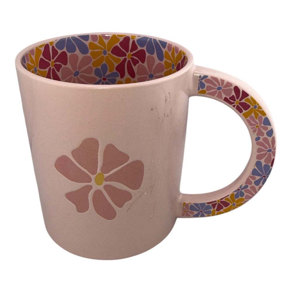 Nicole Miller Pink Floral 12 oz Mug